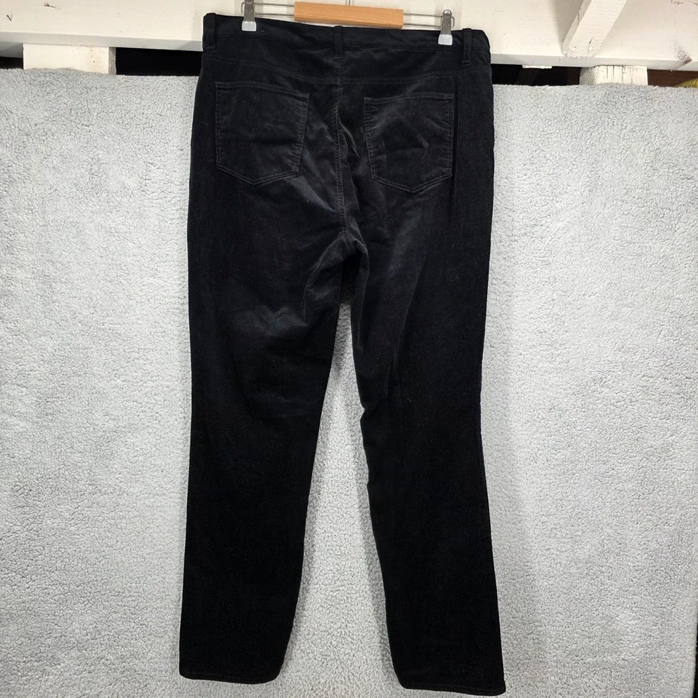 Talbots‎ Women's Size 14 Corduroy Pants High-Waist Straight-Leg Black Casual